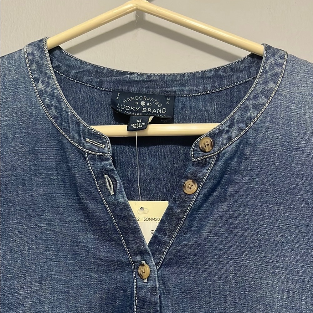NWT Lucky Brand Blue Denim Tunic Dress - Picture 4 of 9